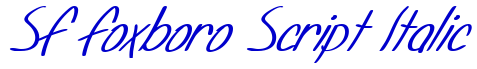 SF Foxboro Script Italic font